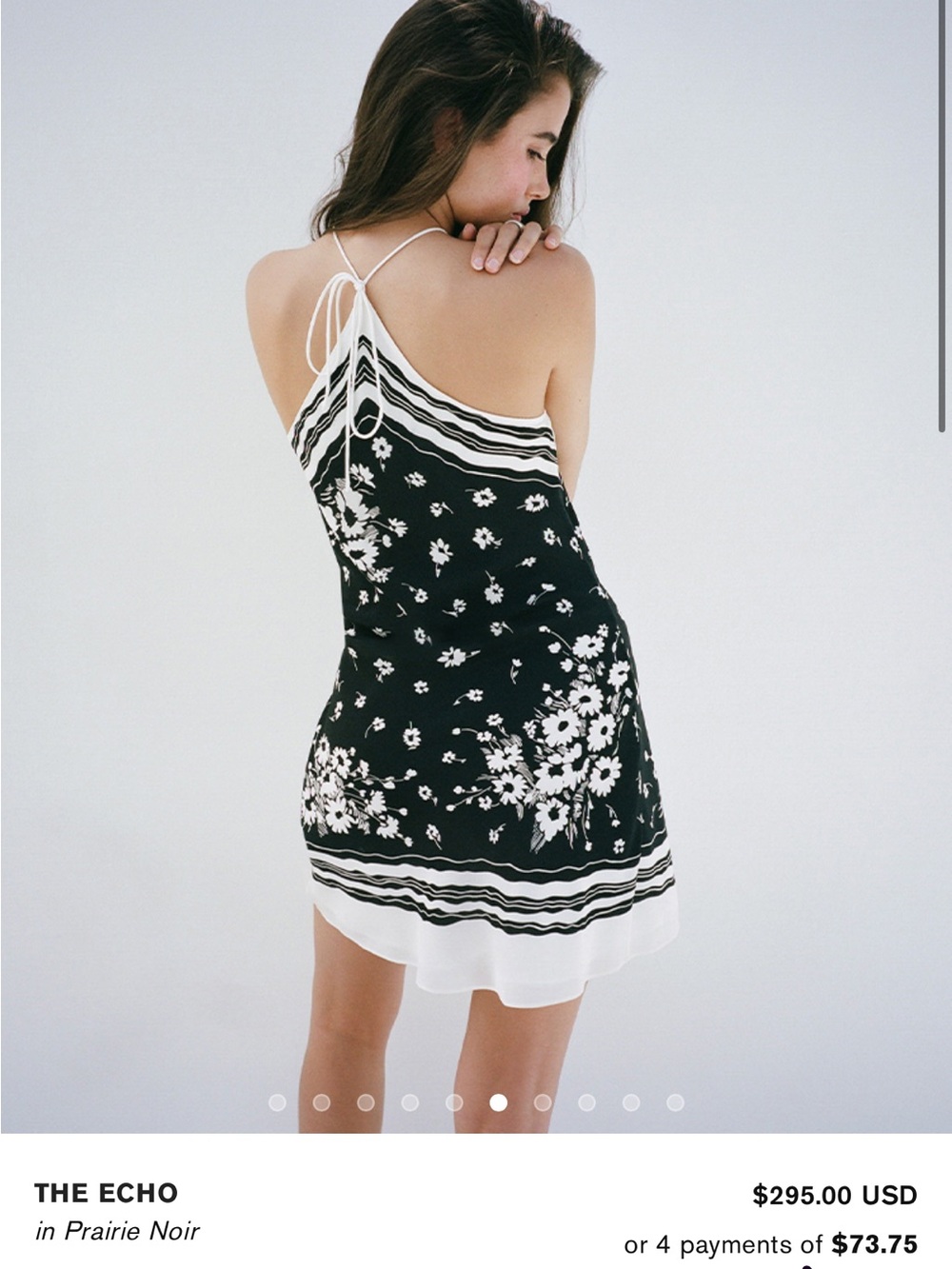 Realisation Par Black & White Halter Mini Dress - Picture 3 of 5